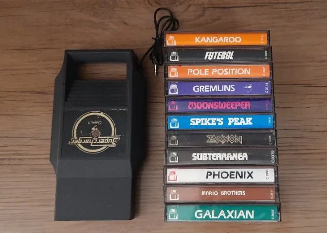 Atari 2600 Supercharger canal 3 com 11 fitas k7 originais