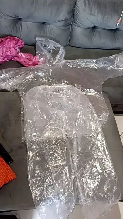 CONJUNTO CAPA DE CHUVA TRANSPARENTE COM ELASTICO - Foto 4