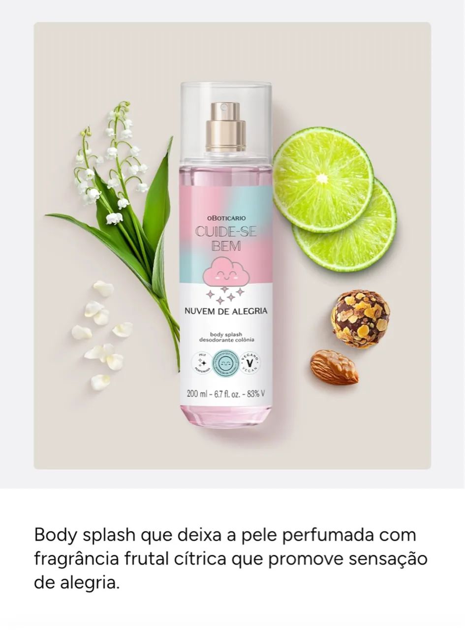 Nuvem de alegria body splash 