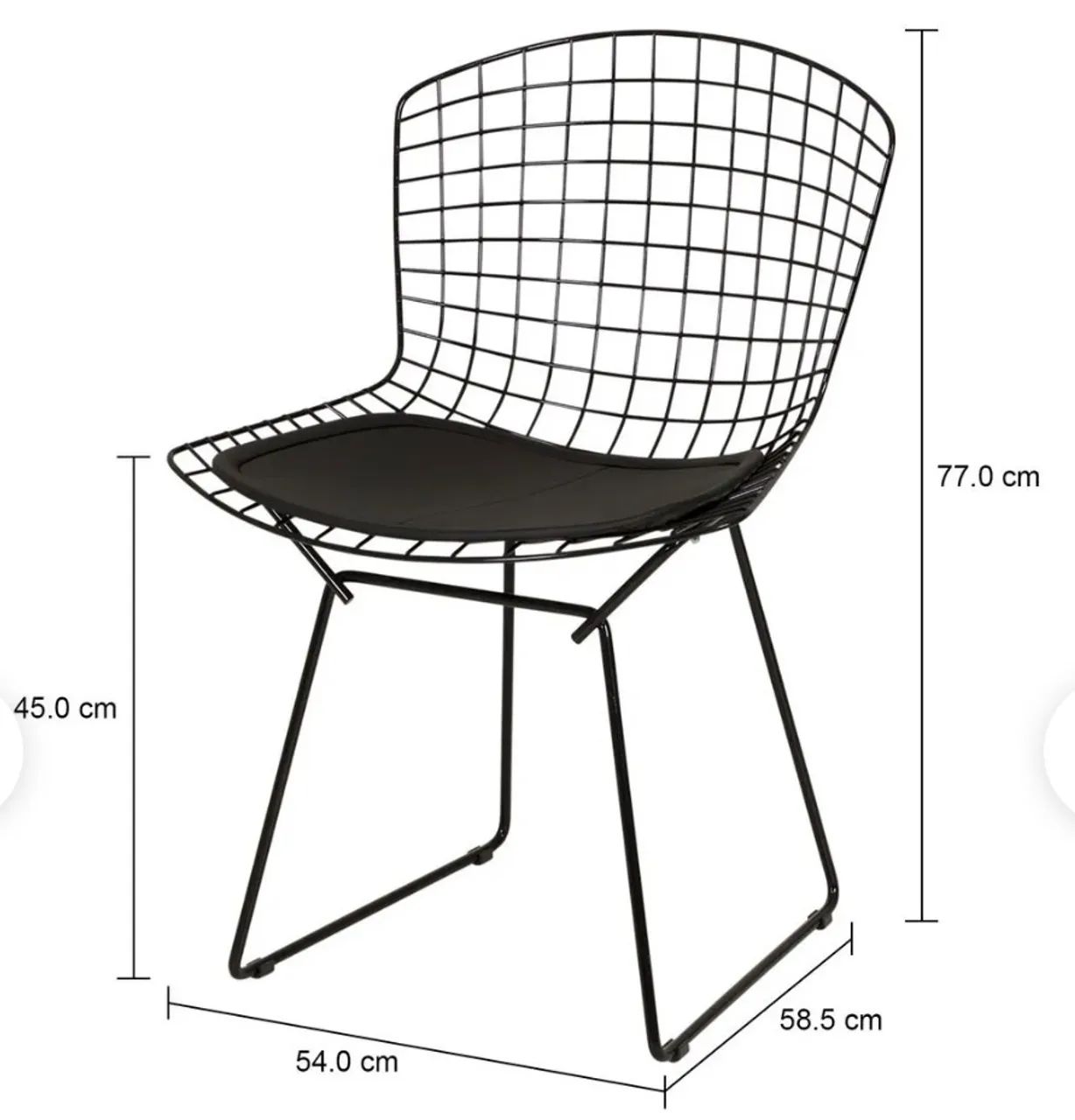 Cadeiras Alta com Almofada Bertoia (4 cadeiras) - Foto 6