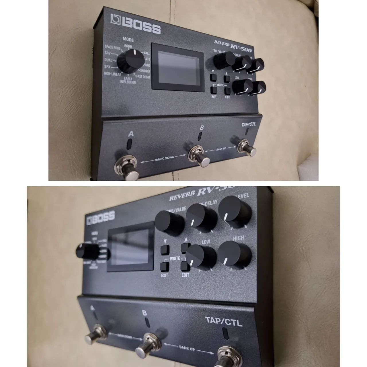 Reverb Boss RV-500 na caixa manual e fonte - Foto 3