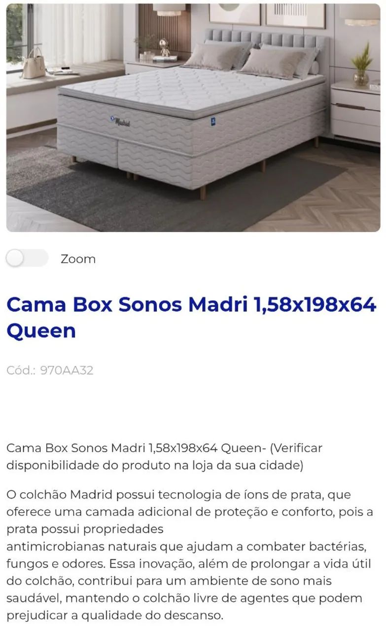 Cama box queen nova