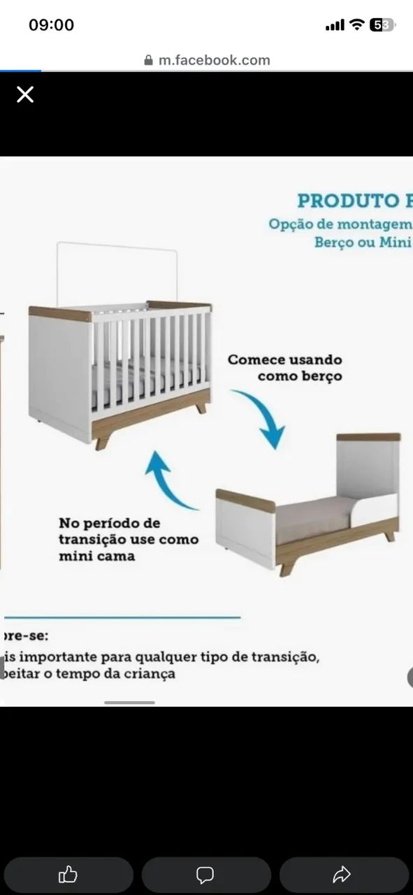Kit cômoda + berço + colchão  - Foto 3