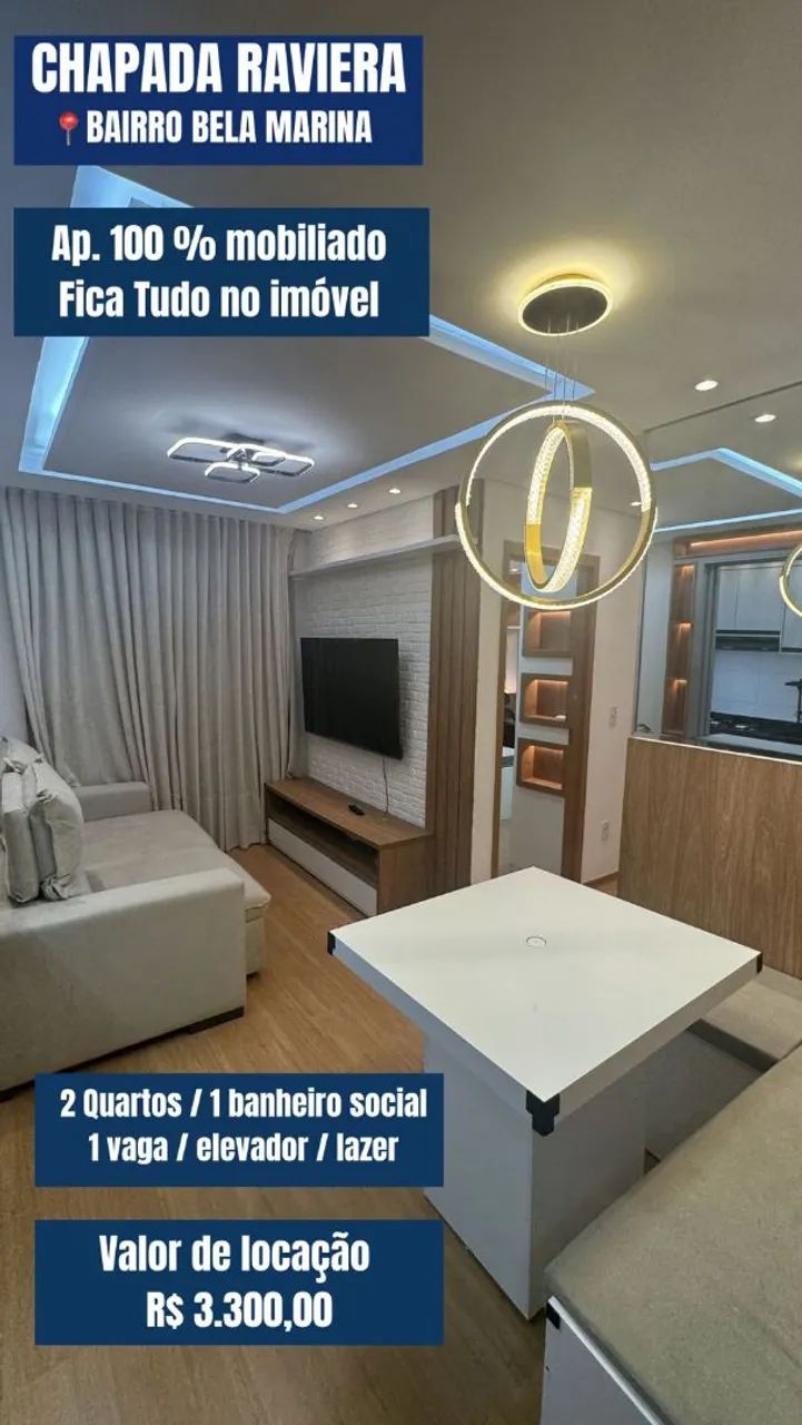 Aluga-se apartamento 2/4 mobiliado Chapada Raviera em Cuiabá MT  - Foto 2
