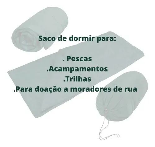Saco de Dormir Solteiro para Acampamento, Camping e Viagens + Sacola de Transporte - Foto 2