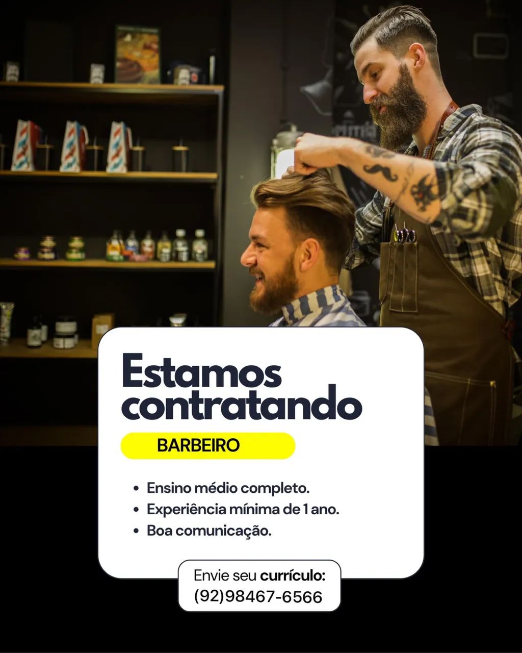 Contratamos barbeiro!