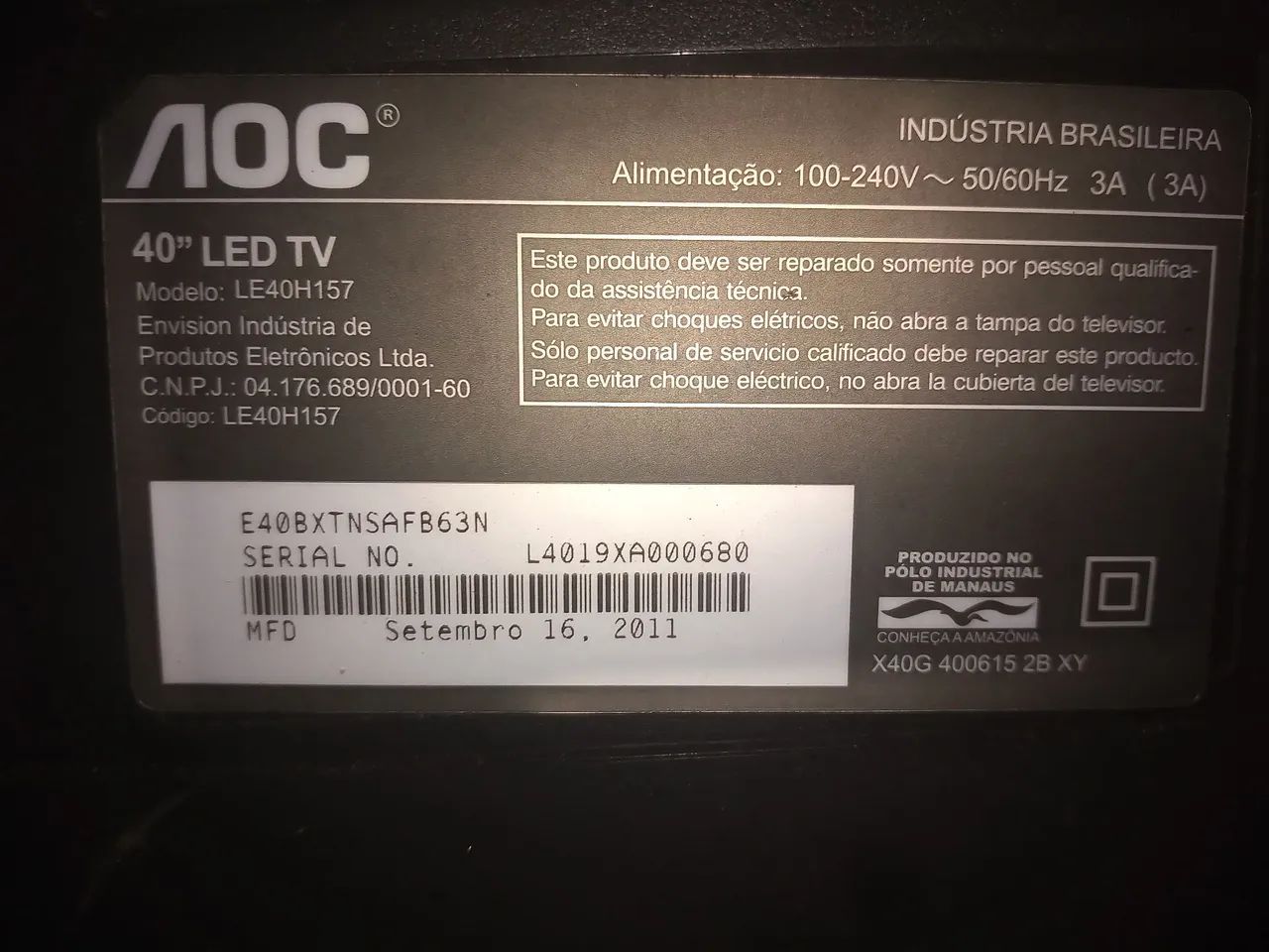 Tv AOC 40 polegadas - Foto 2