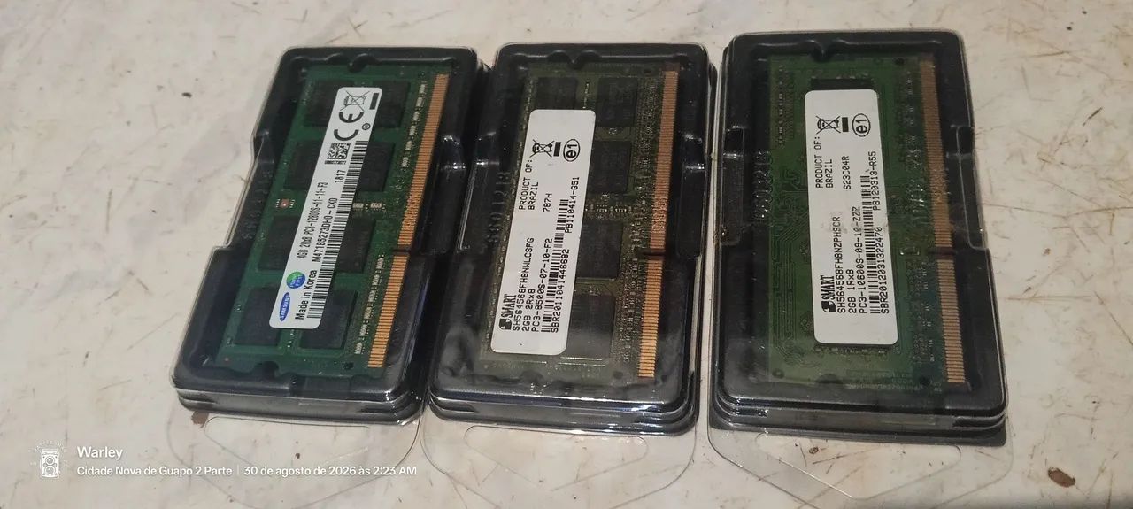 Memória Ram Ddr3 Notebook 4gigas e 2Gigas  - Foto 2
