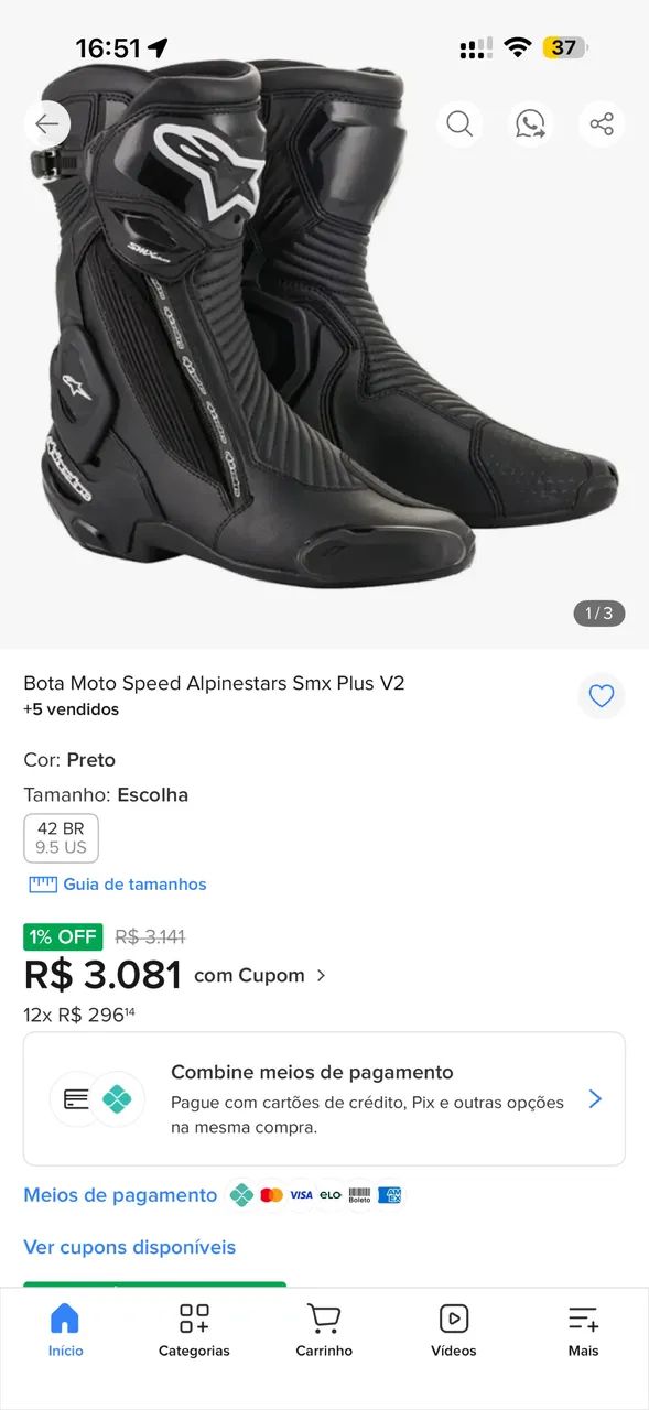 Bota Alpinestars SMX PLUS V2 - Foto 4