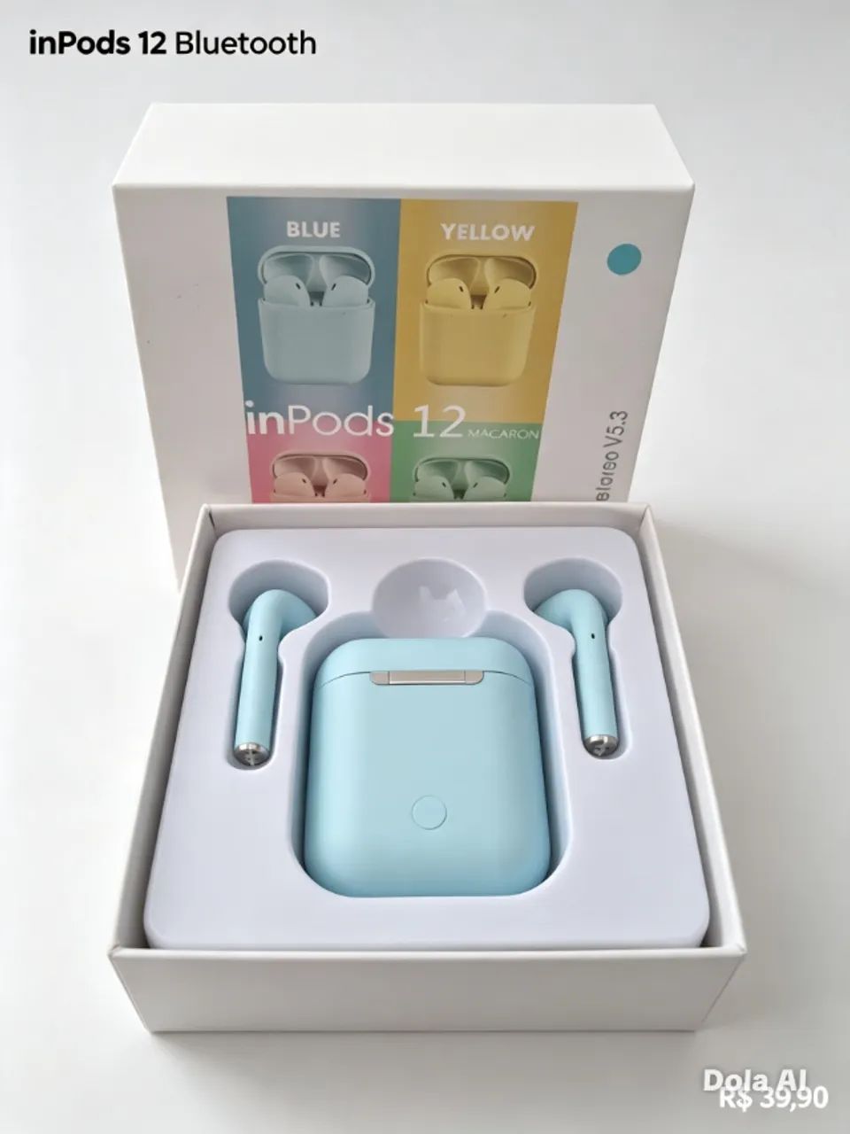 Fone Bluetooth,inpods 12 cor blue - Foto 3