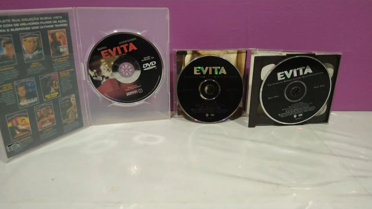 Dvd e Cd duplo musical Evita originais  - Foto 2