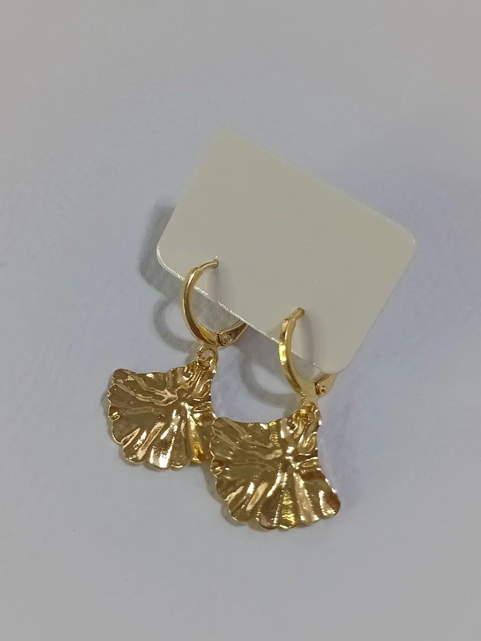 Argola Dourada Leque 