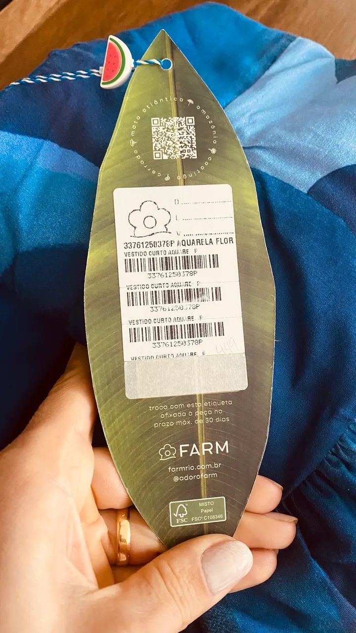 Vestido farm na etiqueta 