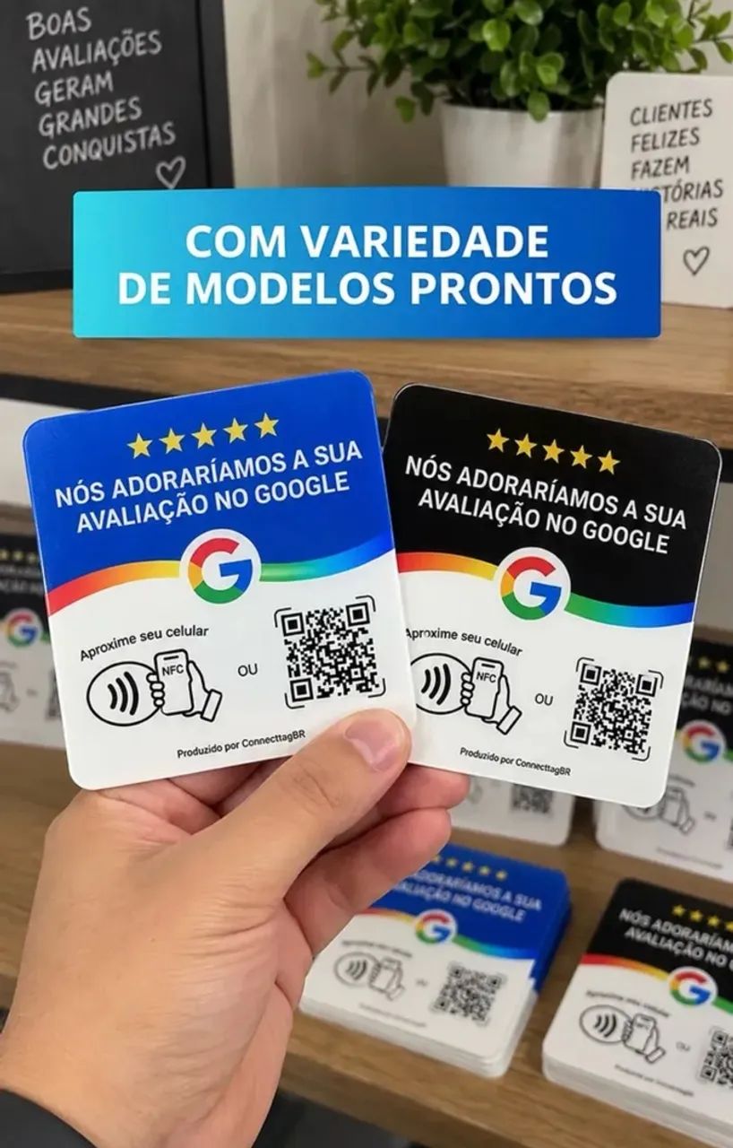 Placa NFC + QR Code Google Meu negócio! - Foto 3