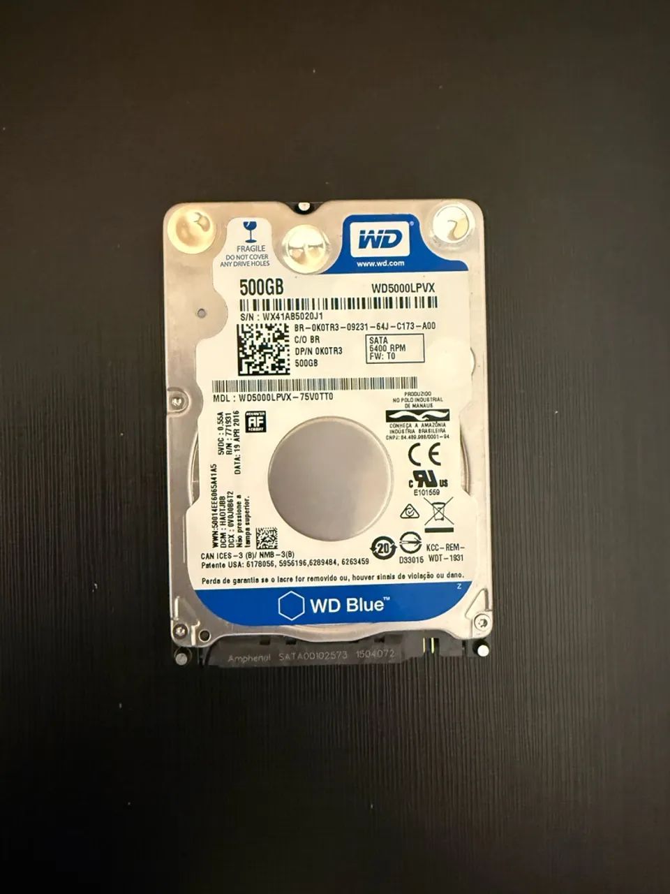 hd de 500gb para notebook ou computador 