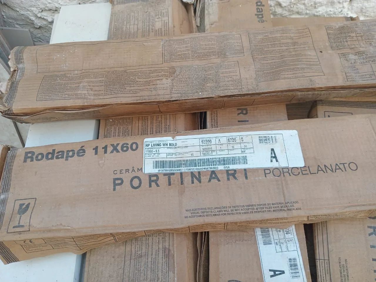 Rodapé de porcelanato Portinari