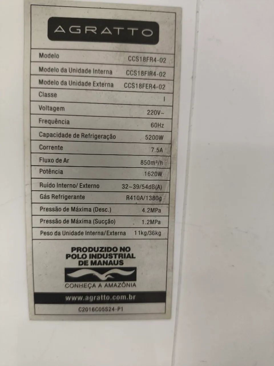 Vendo Ar condicionado AGRATTO. - Foto 2