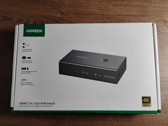 Ugreen KVM HDMI Switch Box 2 In 1 Out
