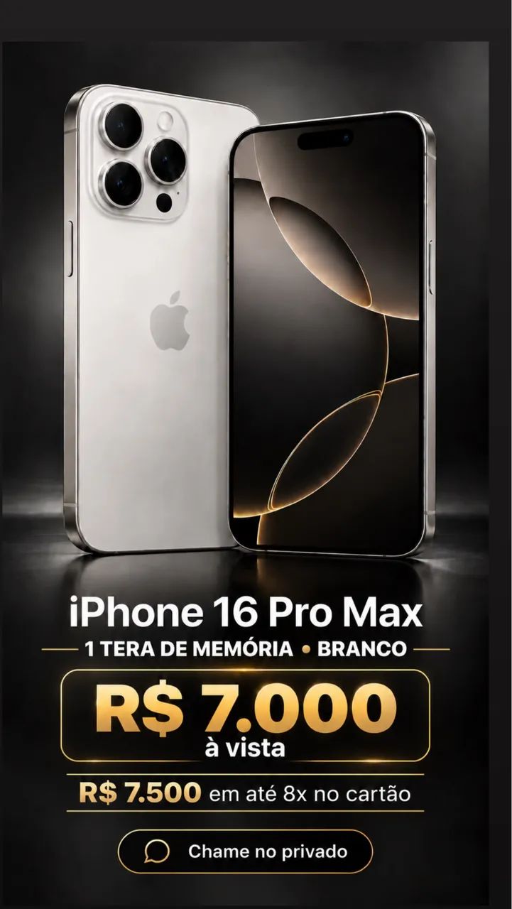iPhone 16 PRO Max 1 TB de memória. 