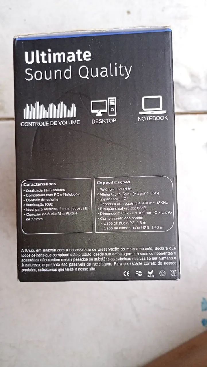Speakers Multimidia 2.0 Canais - Foto 2