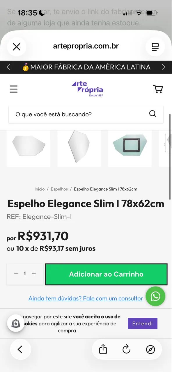 Espelho orgânico 