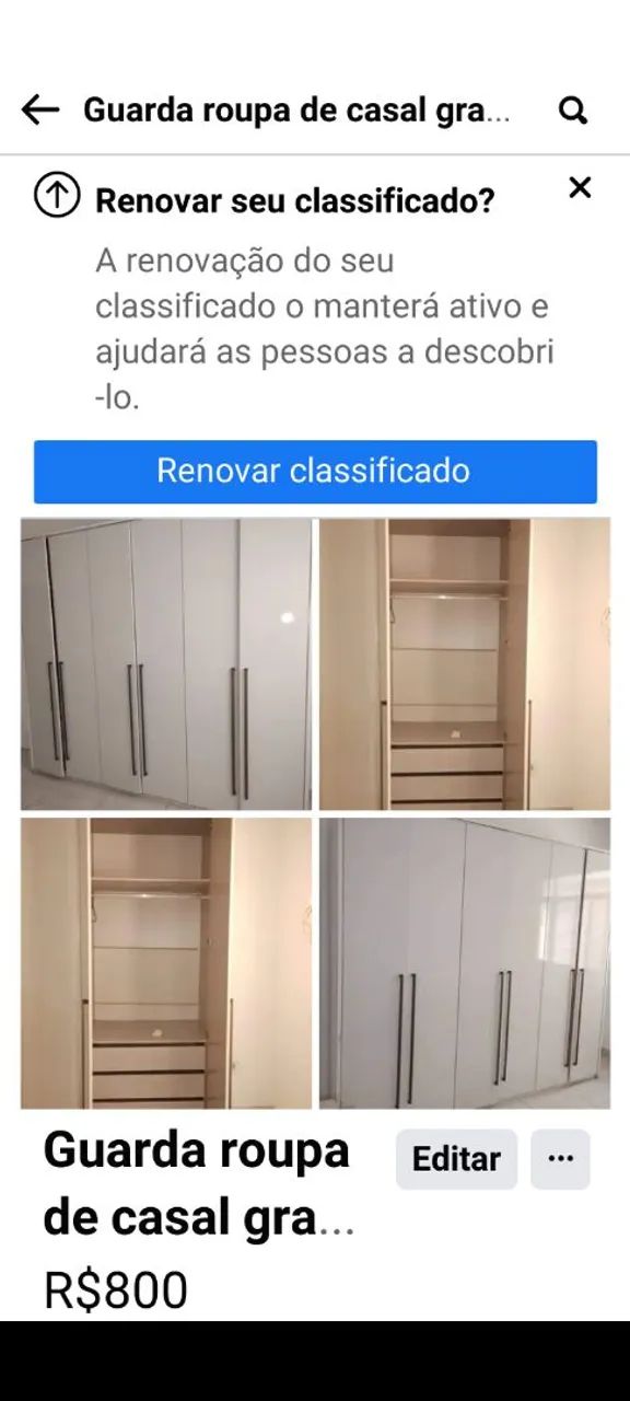 Guarda roupa casal 