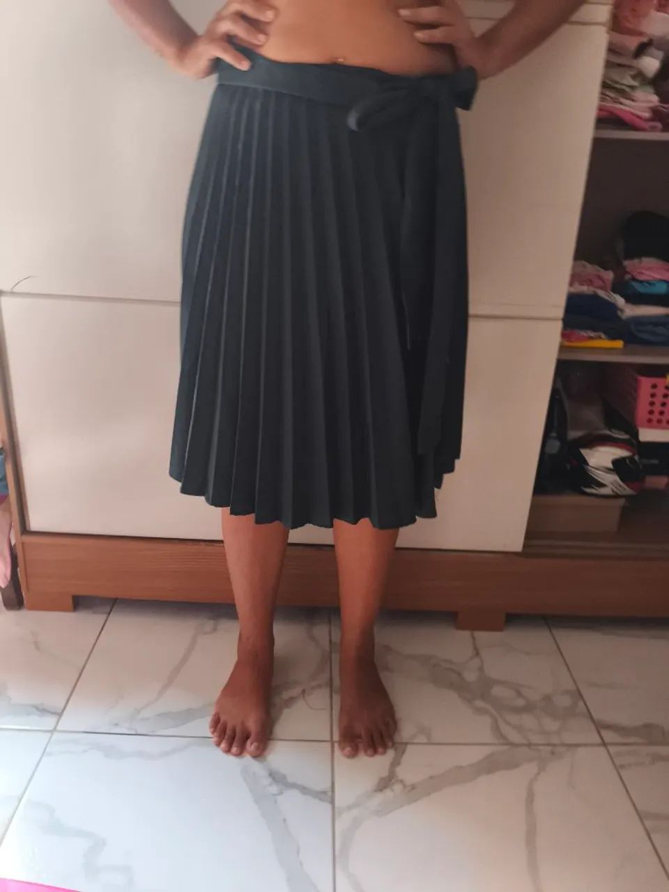 Saias transpassada de prega