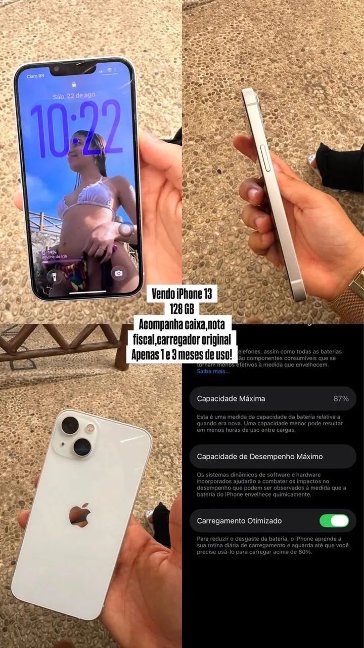 iPhone 13 128Gb caixa e nota fiscal - Foto 4