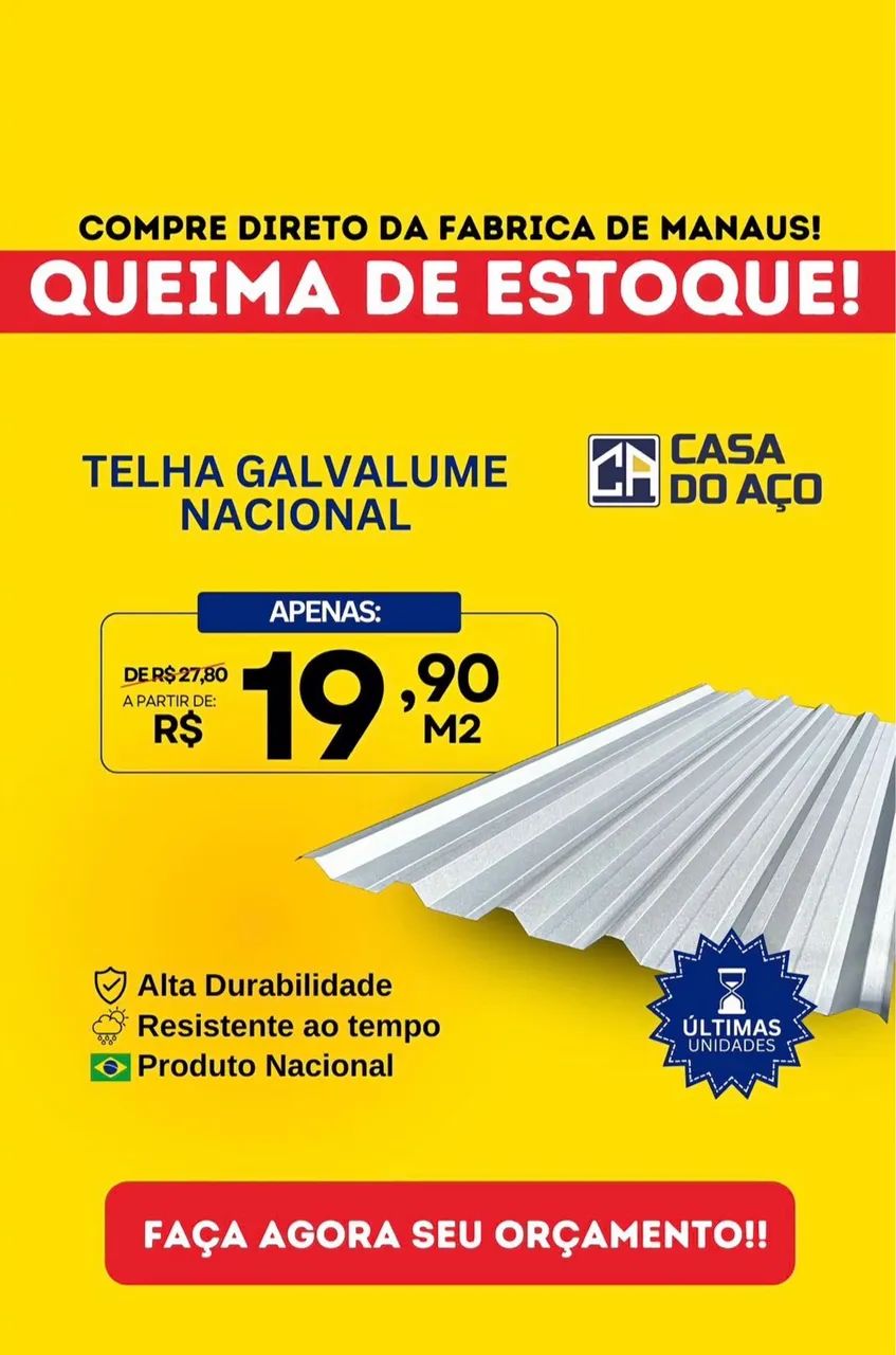 TELHA GALVALUME 