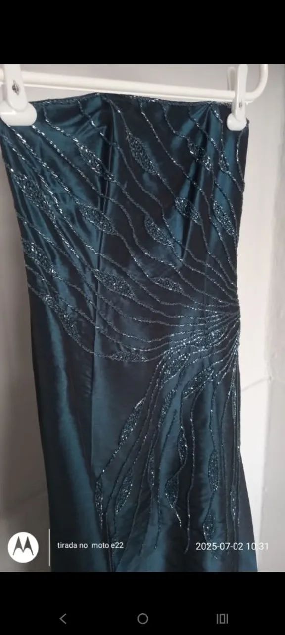Vestido de festa ciano - Foto 2