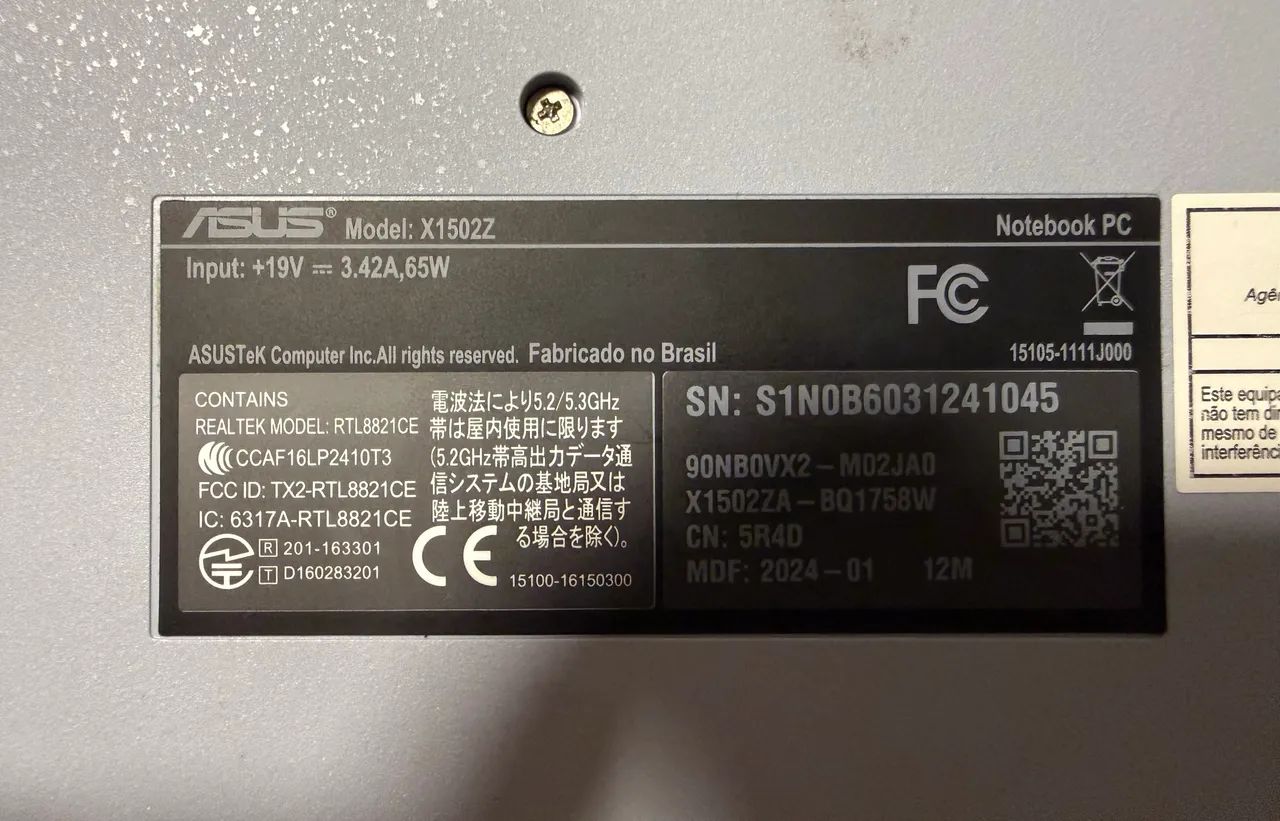 Notebook ASUS X1502Z - Foto 3