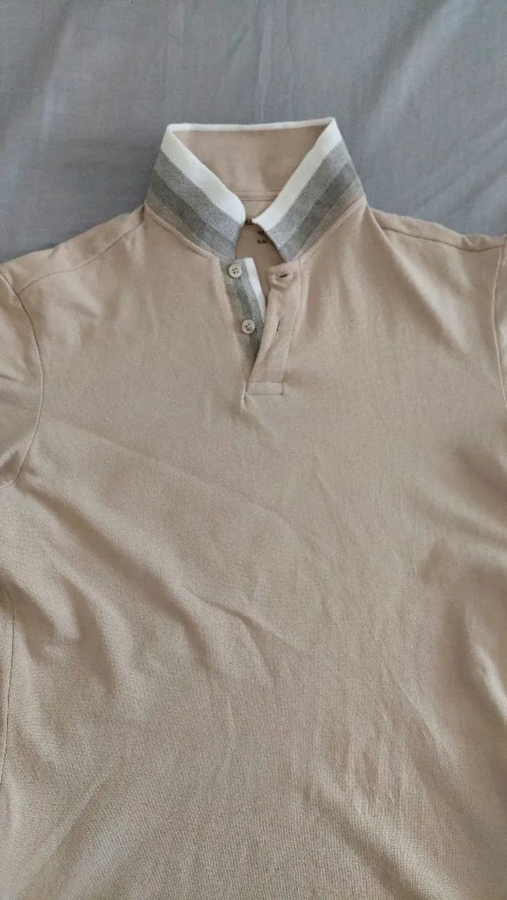 Camisa polo bege  - Foto 2