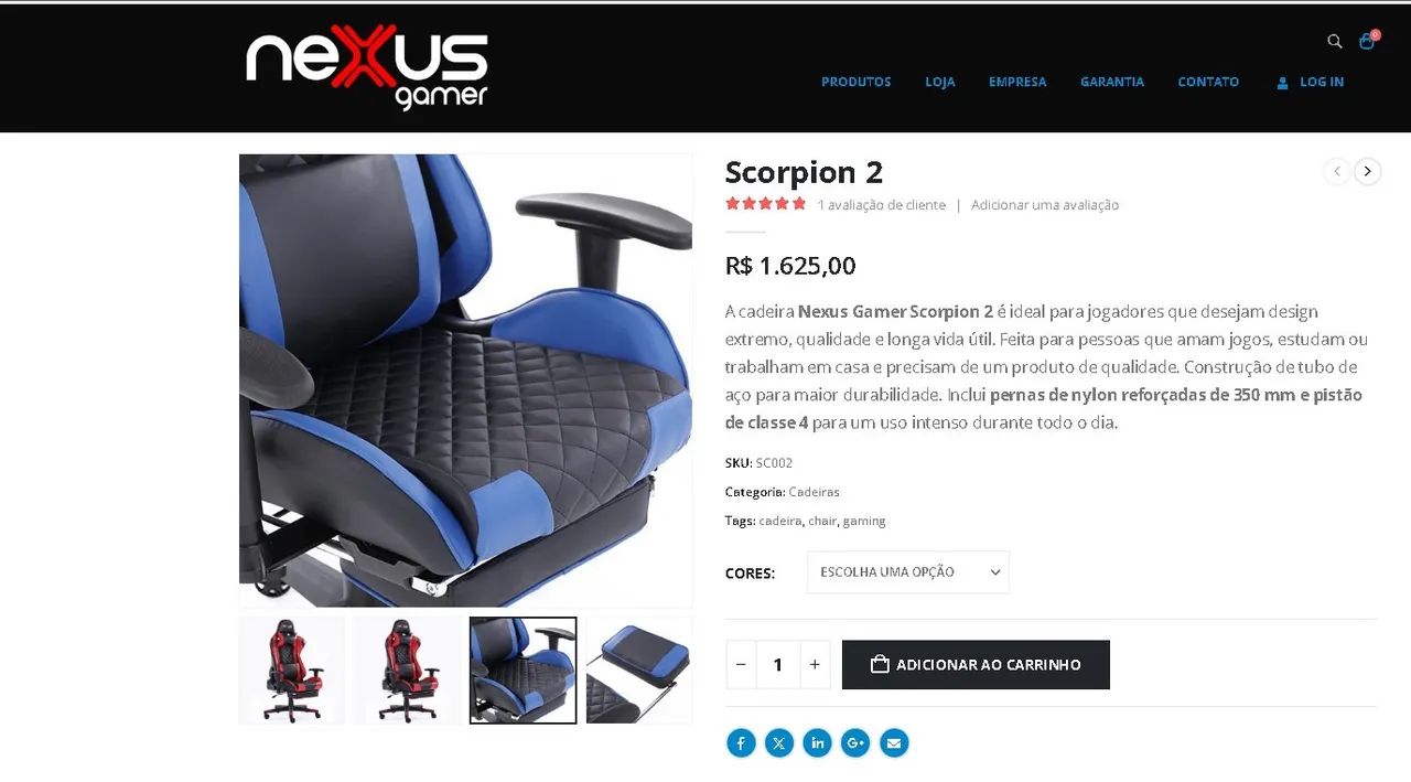 Cadeira Gamer - Nexus Scorpion 2