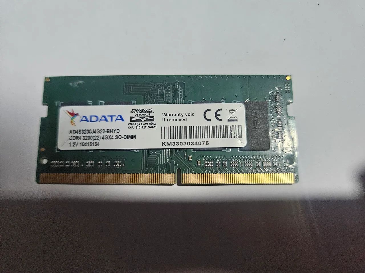 Memoria ram notebook ddr4 4GB 3200Mhz NOVA