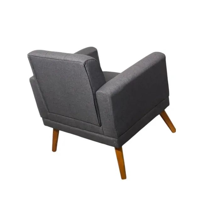 Poltrona Estofada para Sala ? Design Moderno com Pés de Madeira - Foto 2