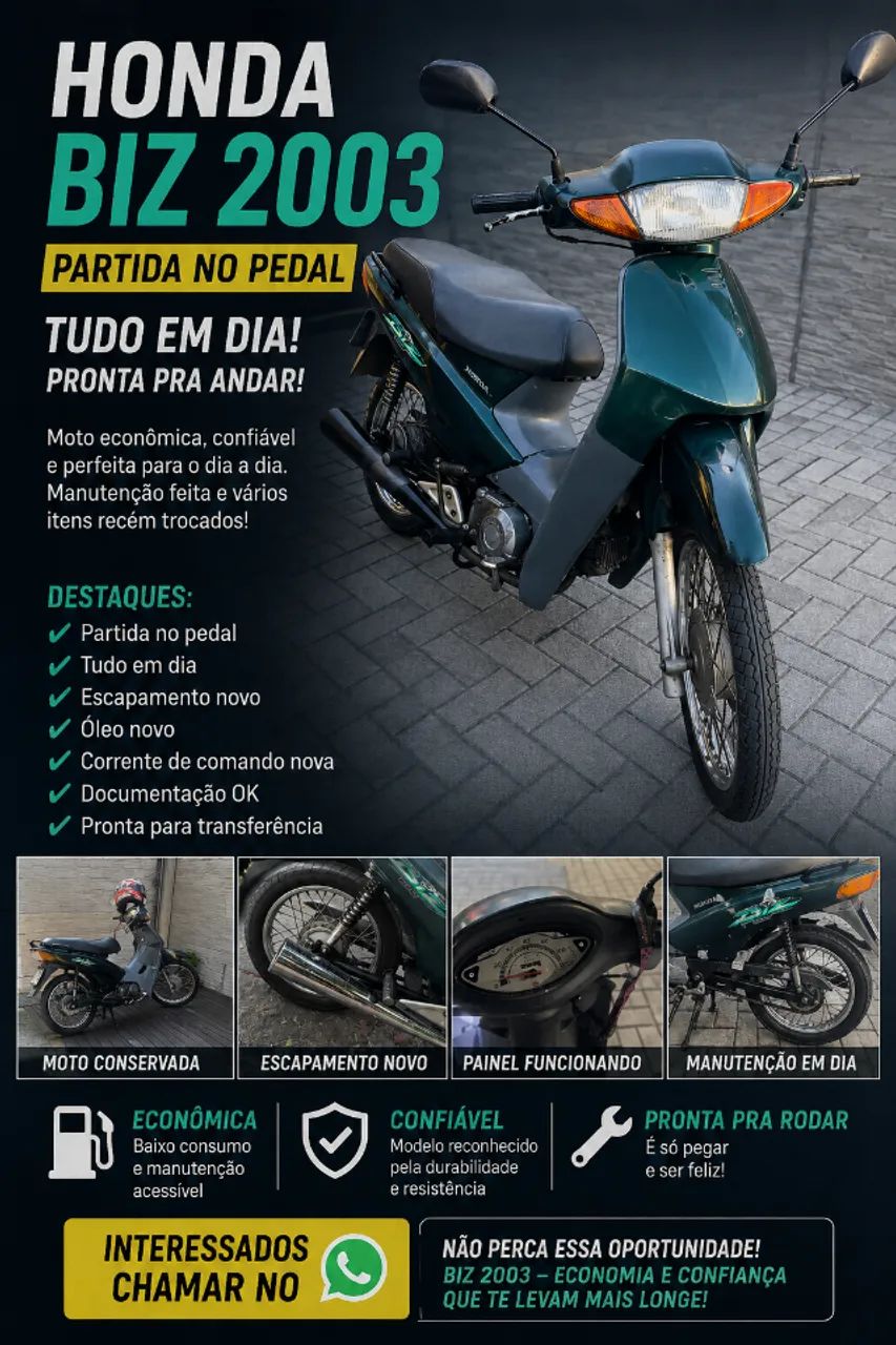 Honda biz 2003 100cc - Foto 2