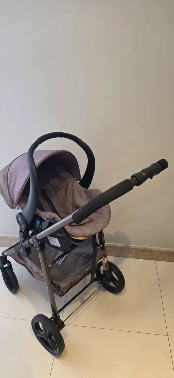 Carrinho bebê Moisés com bebê conforto - Foto 3