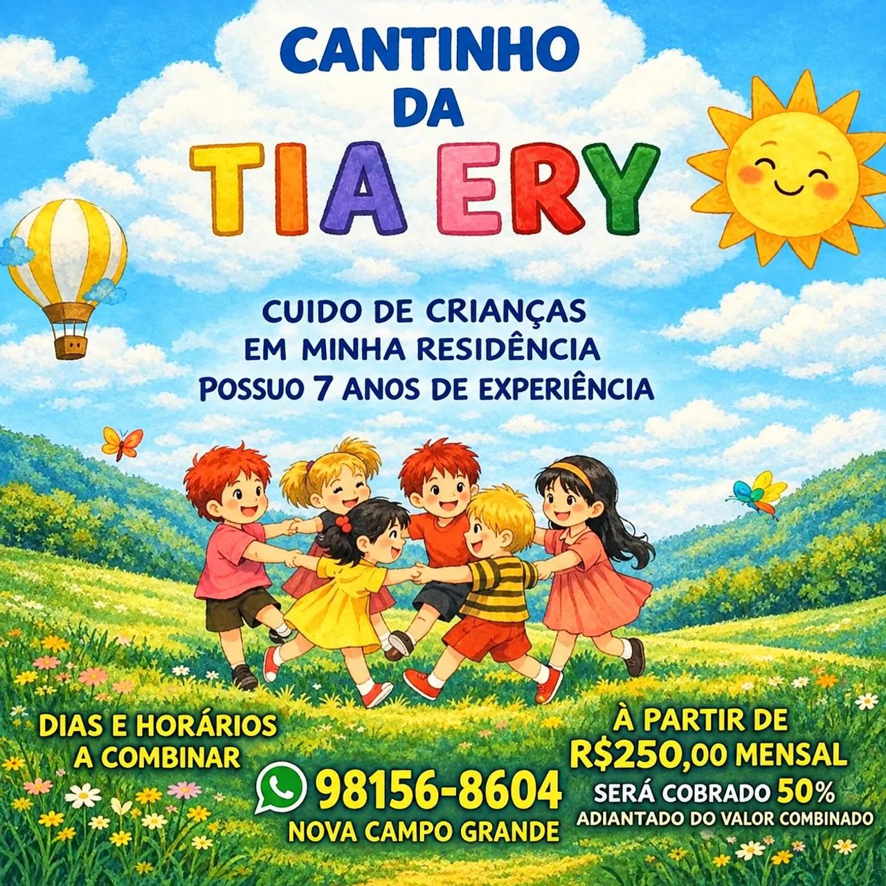Babá bairro nova campo grande 