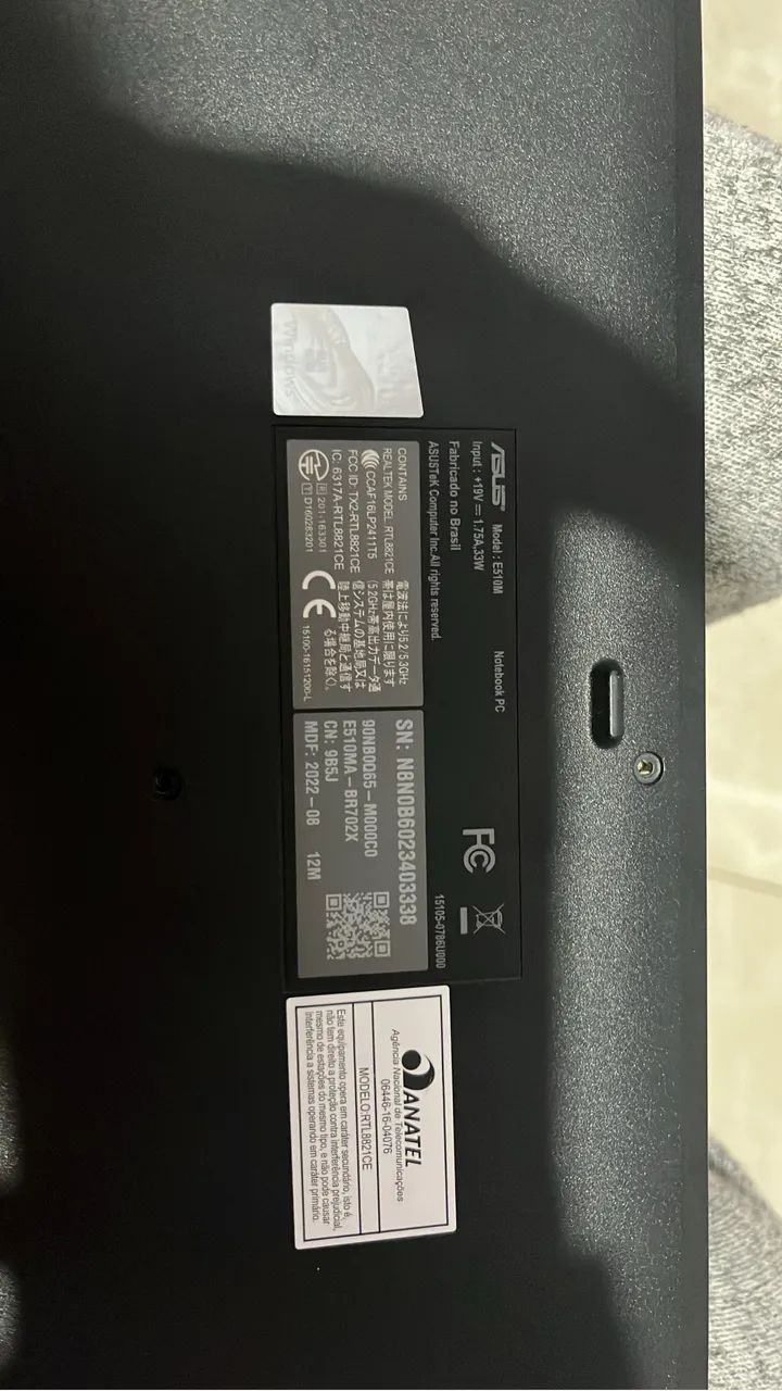 Notebook Asus E510 