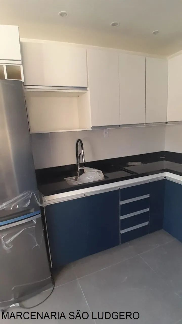 Armário de Cozinha Mdf Azul - Foto 3