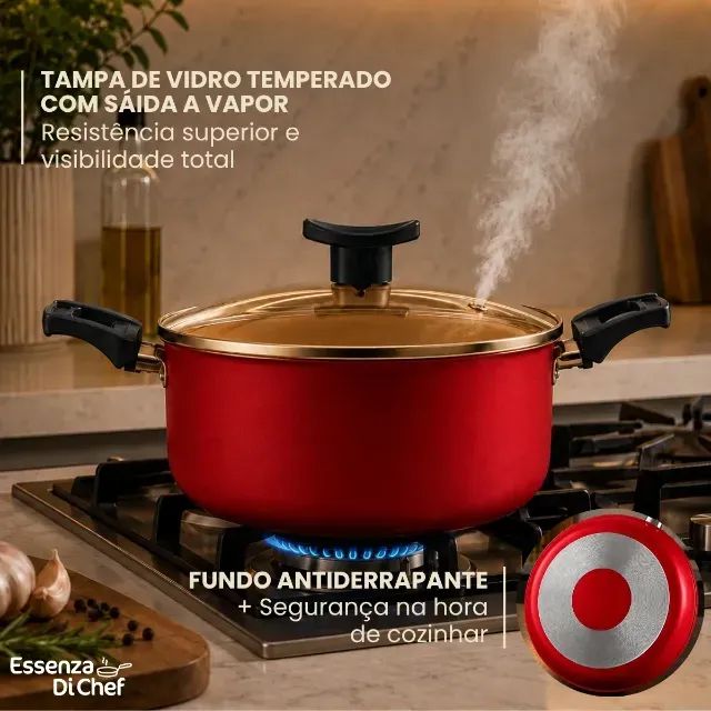 Conjunto Panelas Antiaderente 10 Peças Teflon - Foto 2