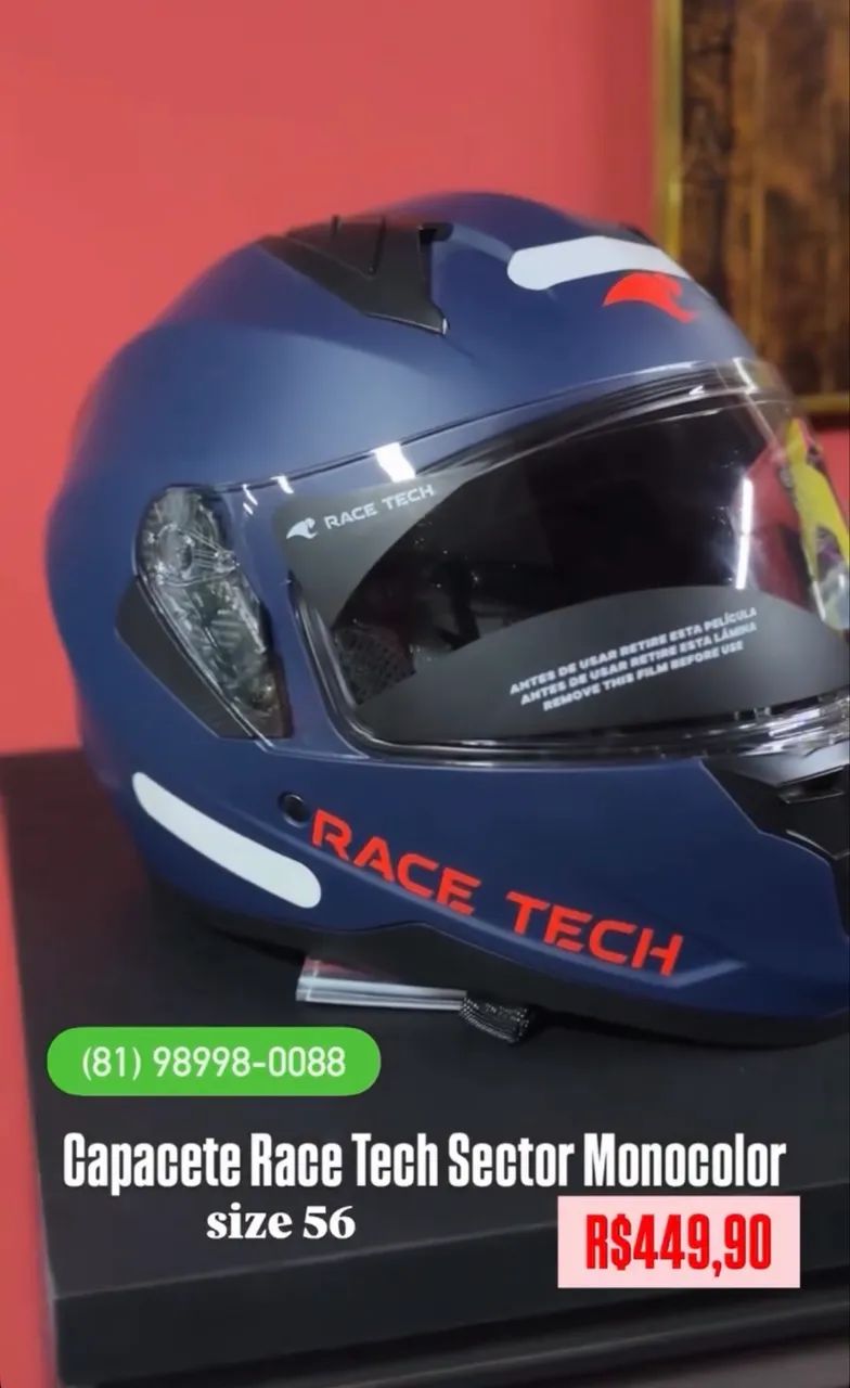 CAPACETE RACE TECH SECTOR MONOCOLOR