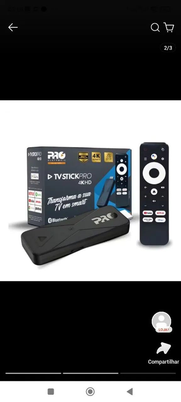 Tv stick pro 4k HD 16 GB de armazenamento, proeletronic Anatel - Foto 2