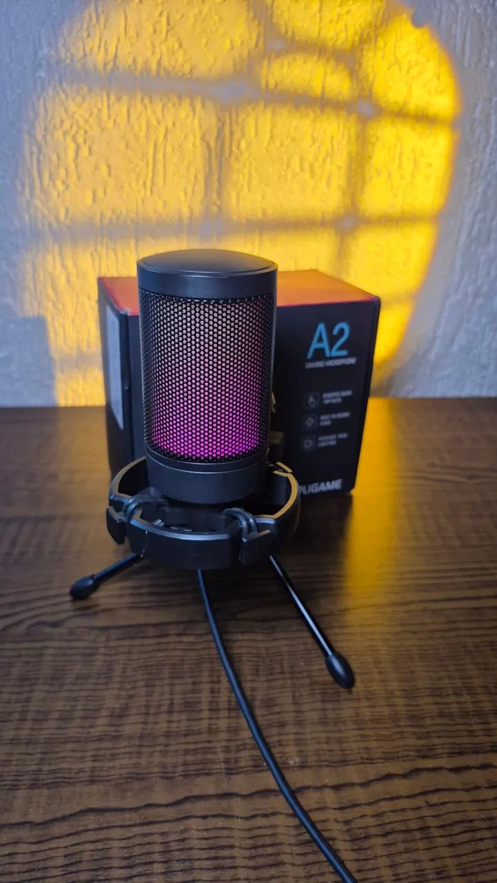Microfone USB Gamer Fifine A2 RGB  com Tripé e Shock Mount - Foto 5
