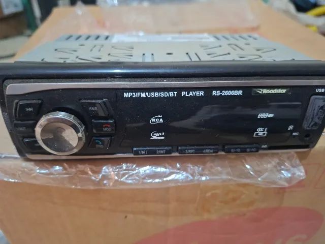 Som para carro 1 Dim com FM, bluetooth, pen drive, Roadstar 