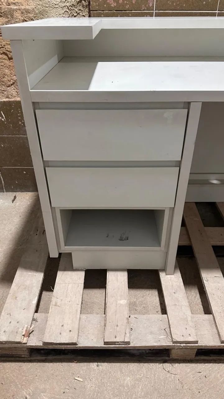 Balcão Comércio Loja Recepção Escritório Ripado MDF Grande iluminado - Foto 5