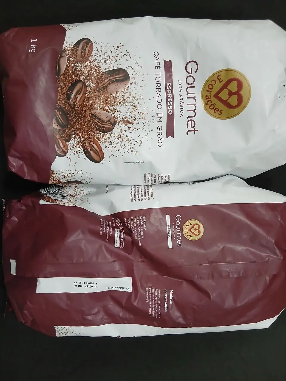 Café em grãos 3 Corações 