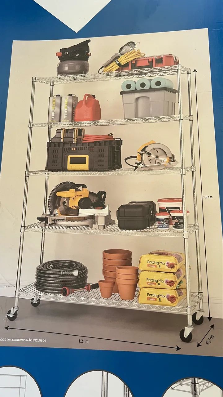 PRATELEIRA MULTIUSO 5 prateleiras AÇO INOX 