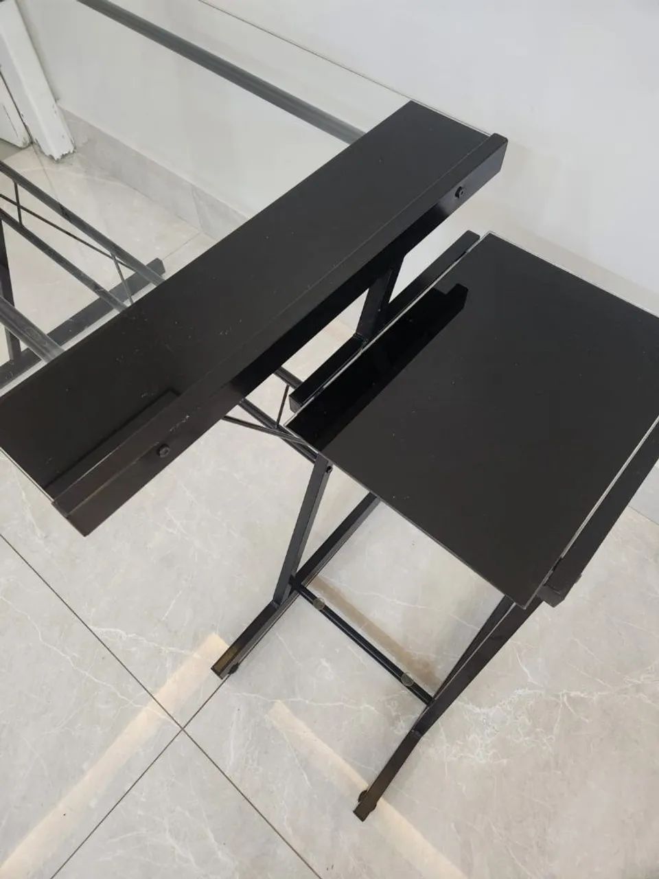 Mesa de Vidro e Metal (Usada) - Foto 3