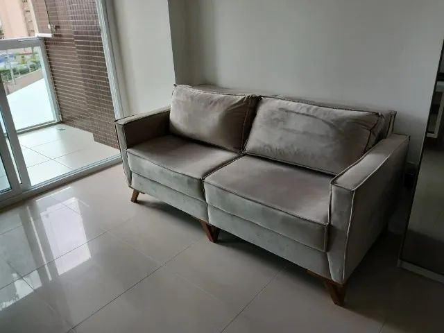sofá para sala de estar 1.86 m braços de 8 cm  - Foto 3